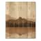 Designart - Minimalist Terracotta Landscape - Modern Print on Natural Pine Wood